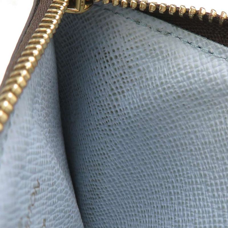 Louis Vuitton Card Case Coin Holder Romy Brown Light Blue
