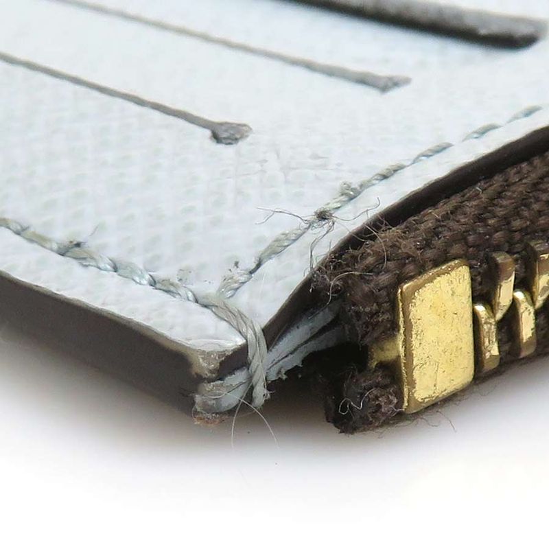 Louis Vuitton Card Case Coin Holder Romy Brown Light Blue