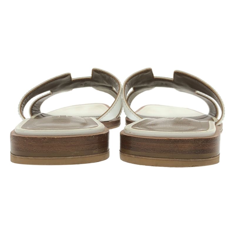 Hermes Oran Sandal White 37.5