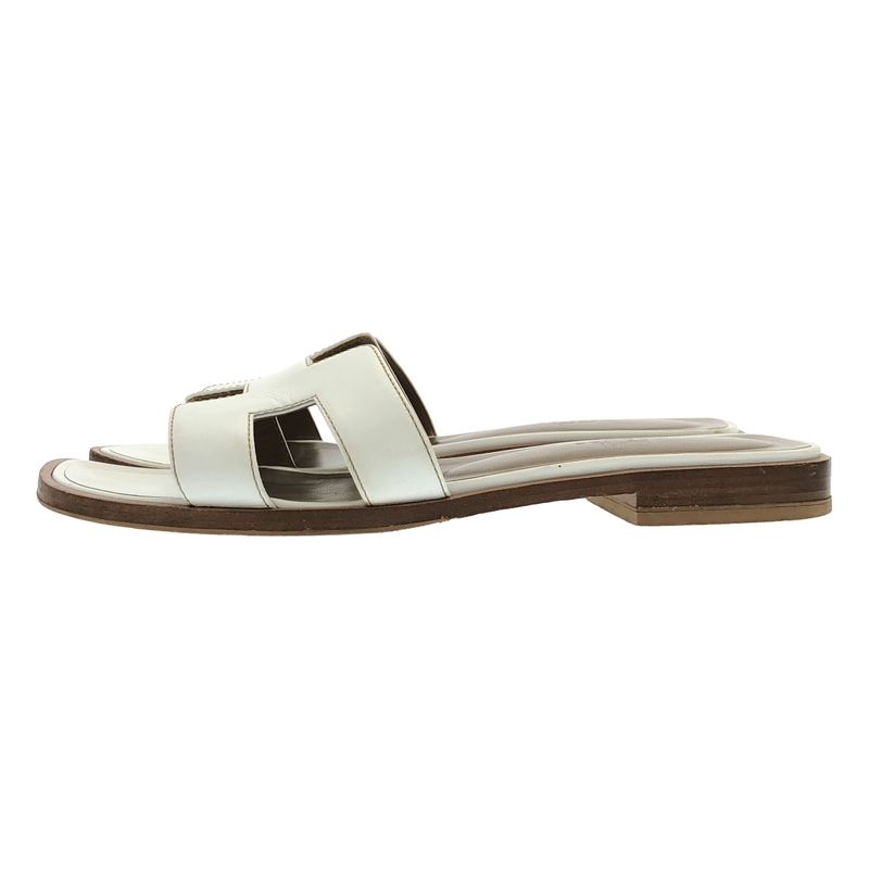 Hermes Oran Sandal White 37.5