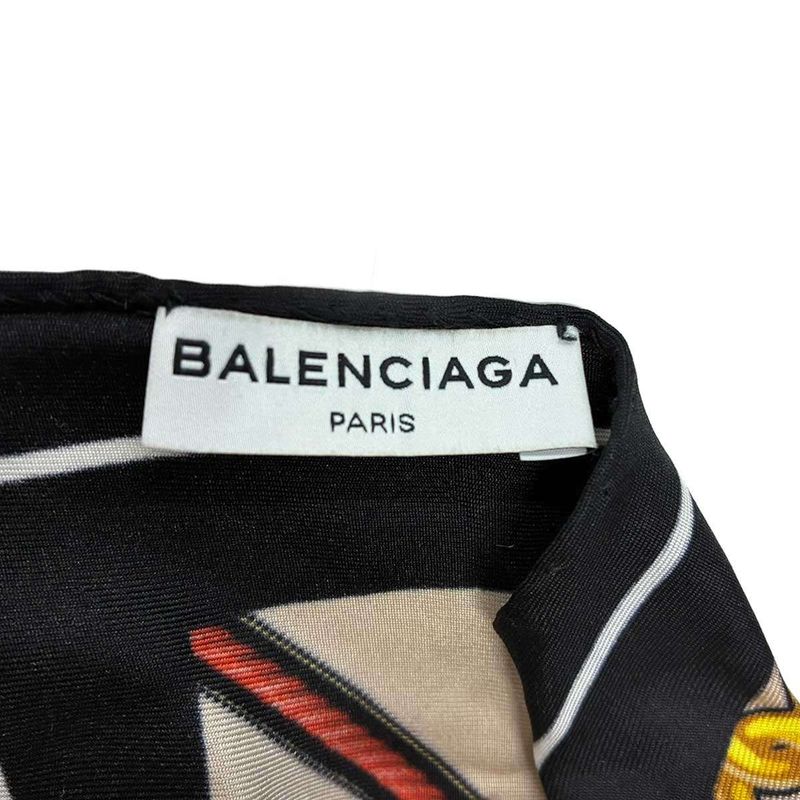 Balenciaga Silk Scarf Bangle Beige