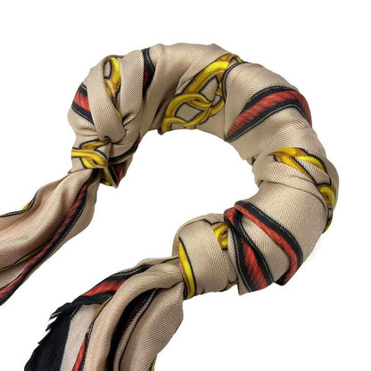 Balenciaga Silk Scarf Bangle Beige