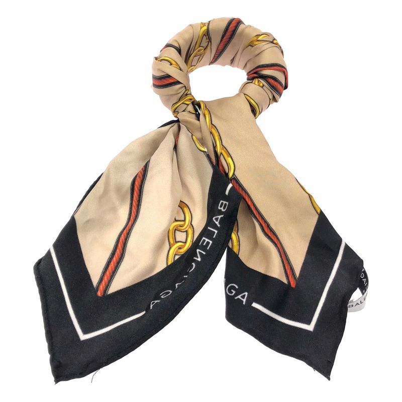 Balenciaga Silk Scarf Bangle Beige