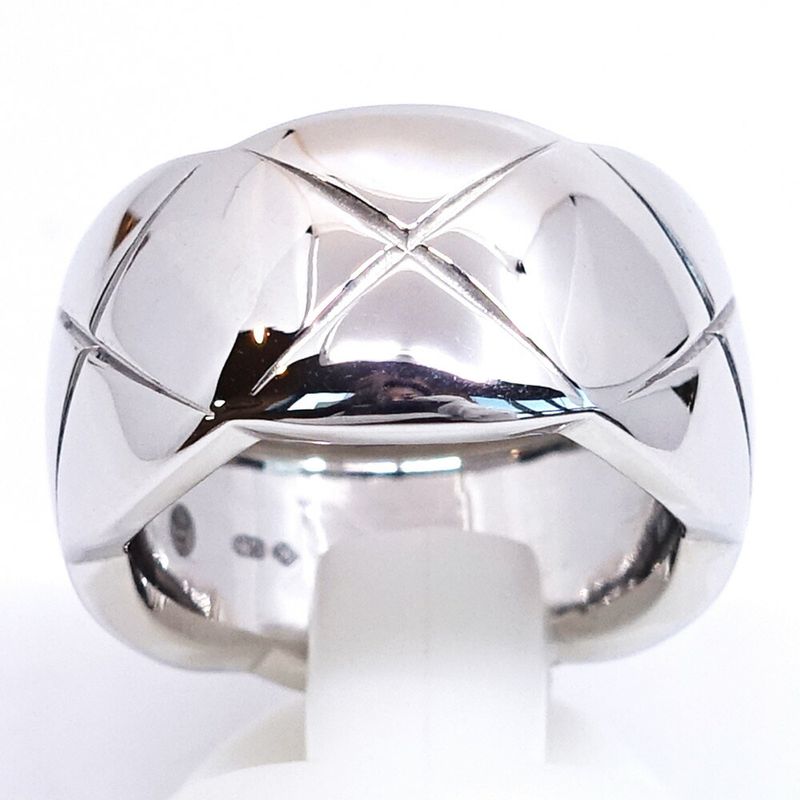 Chanel 18K White Gold Coco Crush Ring Large