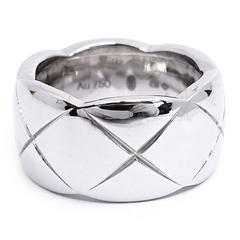Chanel 18K White Gold Coco Crush Ring Large
