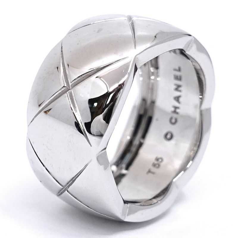Chanel 18K White Gold Coco Crush Ring Large