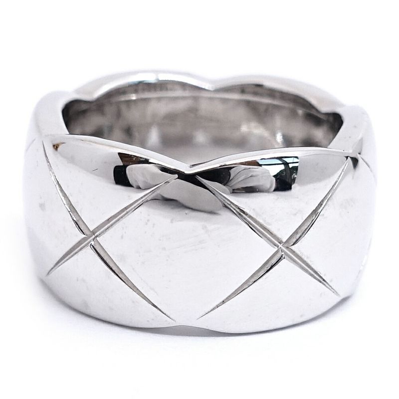 Chanel 18K White Gold Coco Crush Ring Large