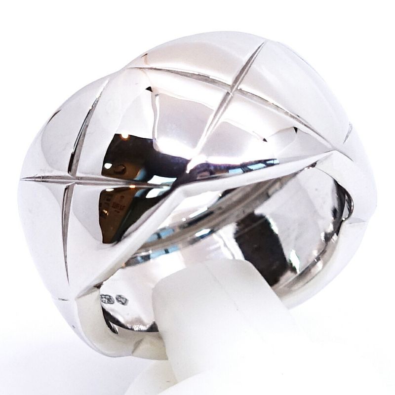 Chanel 18K White Gold Coco Crush Ring Large