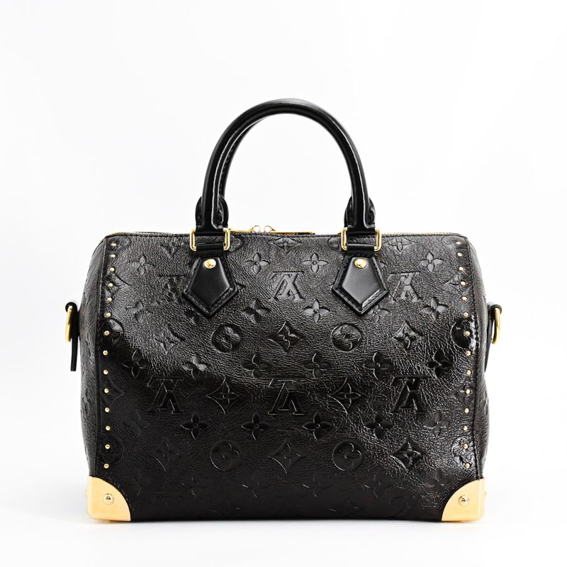 Louis Vuitton Handbag Speedy Trunk 25 Dark Brown Acajou