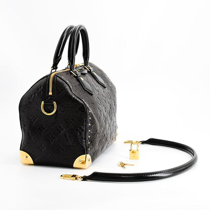 Louis Vuitton Handbag Speedy Trunk 25 Dark Brown Acajou