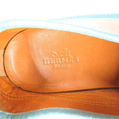 Hermes Quick Leather Suede Sneakers Shoes 37 Light Blue White YJ Light