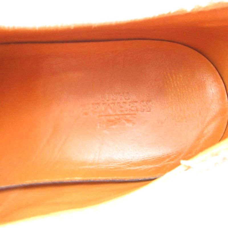 Hermes Quick Leather Suede Sneakers Shoes 37 Beige YJ