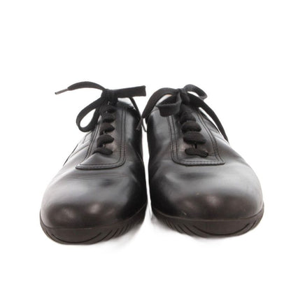 Hermes Quick Sneakers Shoes Low Cut Lace Up Leather 38 Black