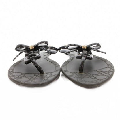 Dior Sandals D Logo Ribbon 36 Black