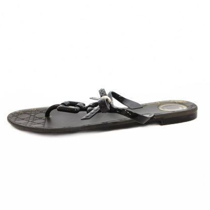 Dior Sandals D Logo Ribbon 36 Black