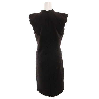 Fendi Dress Scallop Sleeveless Long Wool 42 Brown