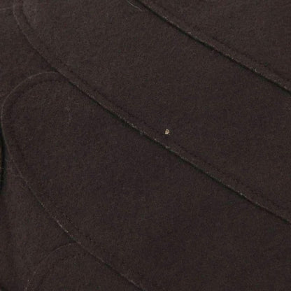 Fendi Dress Scallop Sleeveless Long Wool 42 Brown