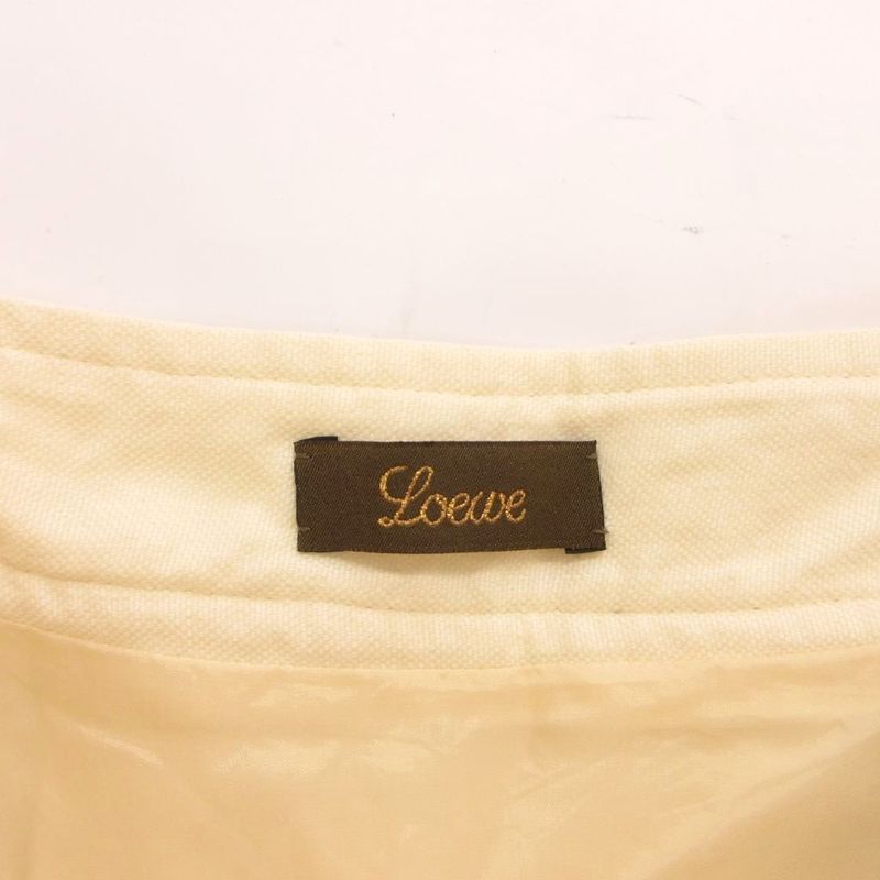 Loewe Tuck Skirt Gathered Knee Length Hemp