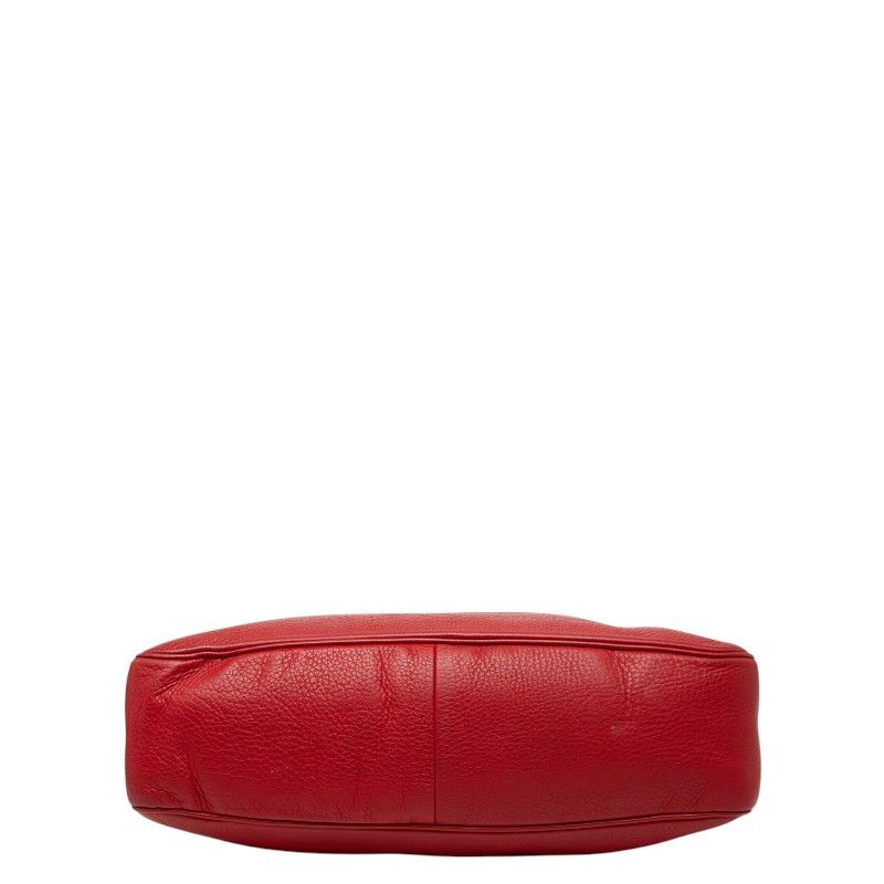 Gucci Bamboo 2-Way Shoulder Bag Red Leather