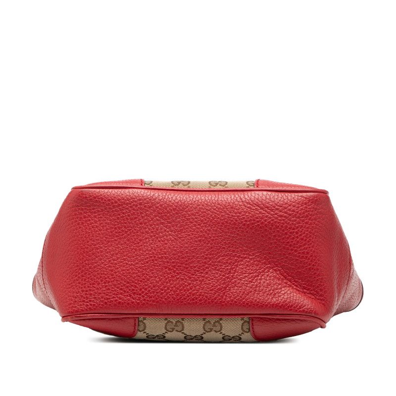 Gucci GG Canvas 2-Way Shoulder Bag Beige Red
