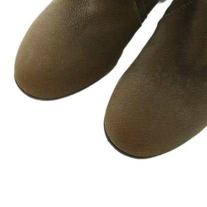 Chanel Long Boots Chunky Heel 35.5 Brown