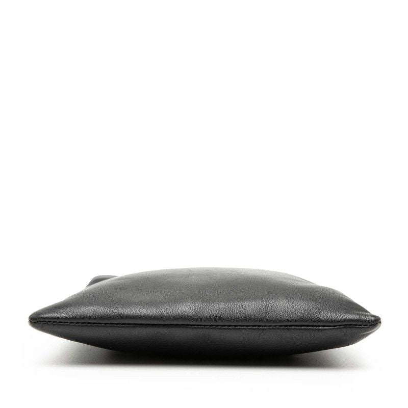 Loewe Anagram Crossbody Shoulder Bag Pochette Black Leather