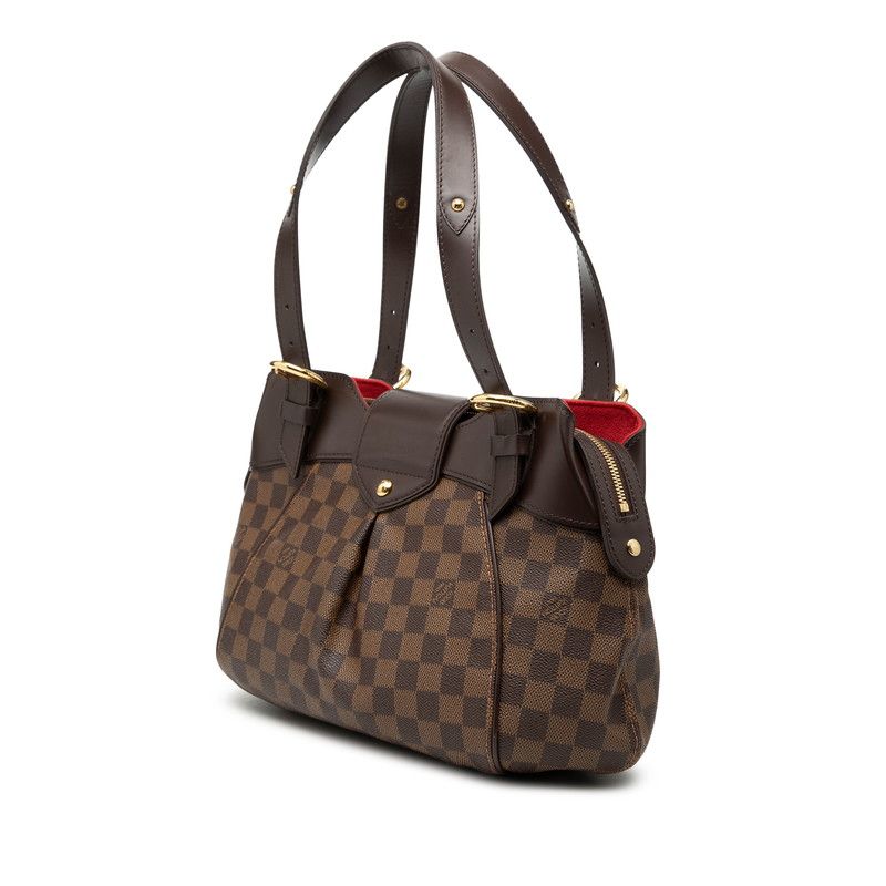 Louis Vuitton Damier Sistina PM Brown Leather Handbag