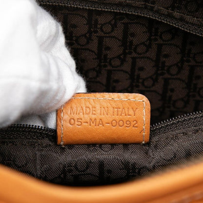 Dior Large 2-Way Shoulder Bag Brown Leather