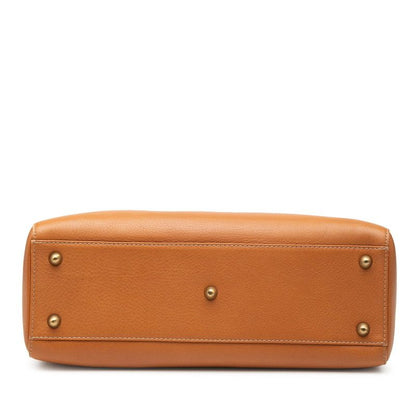 Dior Large 2-Way Shoulder Bag Brown Leather