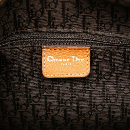 Dior Large 2-Way Shoulder Bag Brown Leather