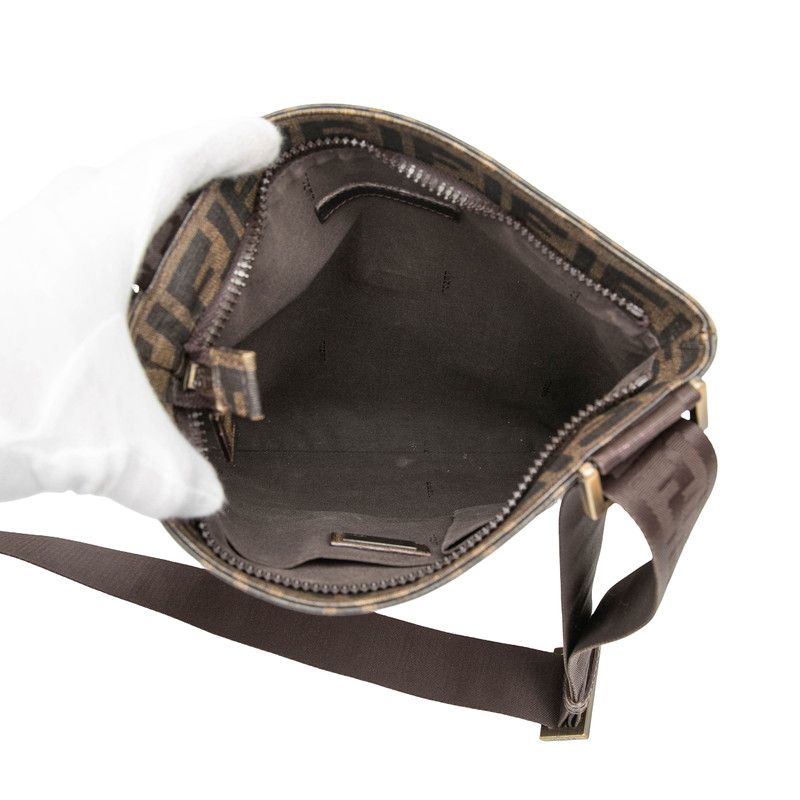 Fendi Zucca Crossbody Shoulder Bag Brown