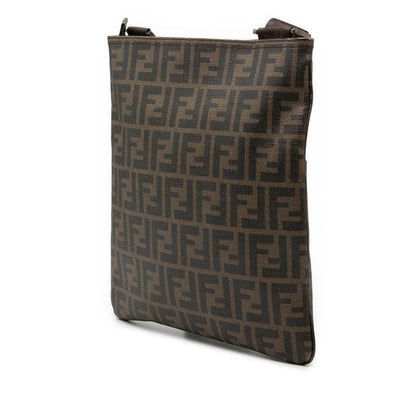 Fendi Zucca Crossbody Shoulder Bag Brown