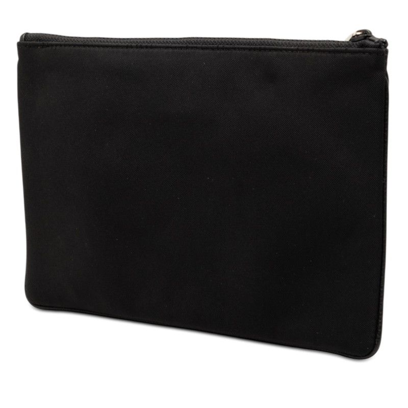 Dior Kaws Pouch Clutch Black Multicolor Nylon Leather