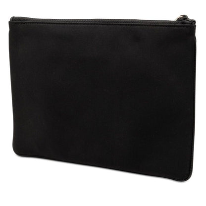 Dior Kaws Pouch Clutch Black Multicolor Nylon Leather