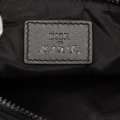 Dior Kaws Pouch Clutch Black Multicolor Nylon Leather