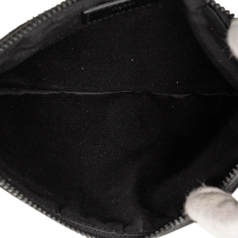 Dior Kaws Pouch Clutch Black Multicolor Nylon Leather