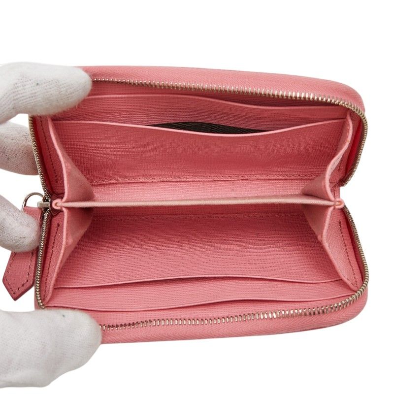 Fendi Monster Star Coin Purse Pink Black Leather