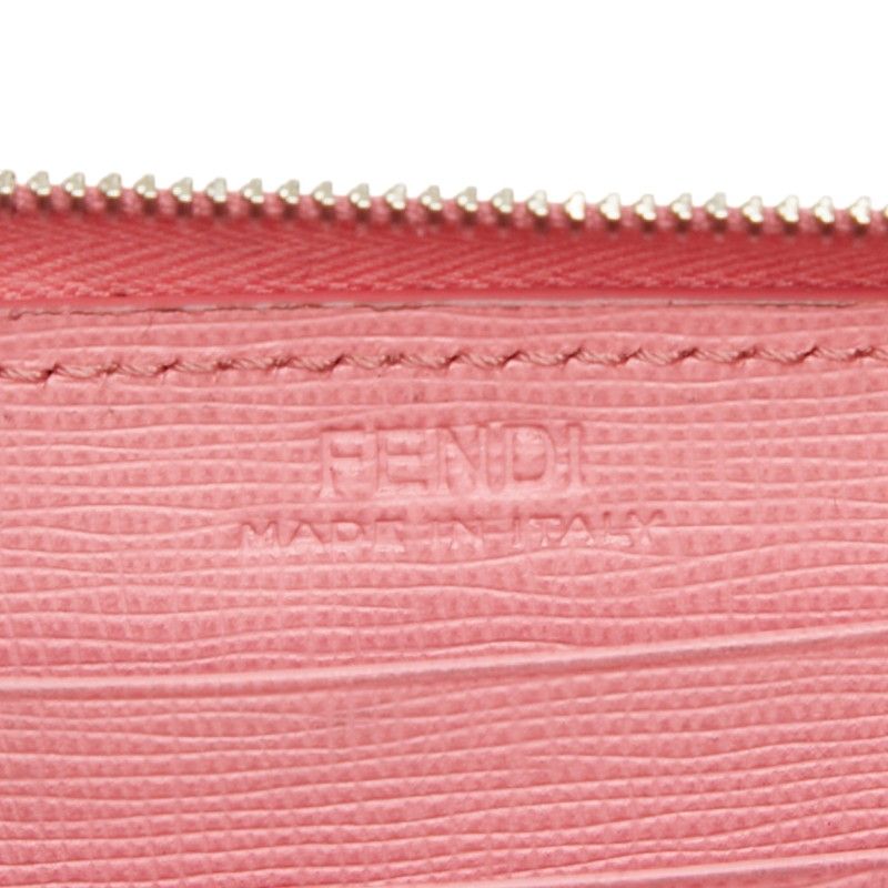 Fendi Monster Star Coin Purse Pink Black Leather