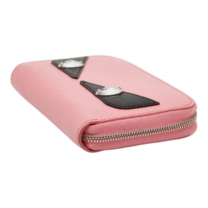 Fendi Monster Star Coin Purse Pink Black Leather