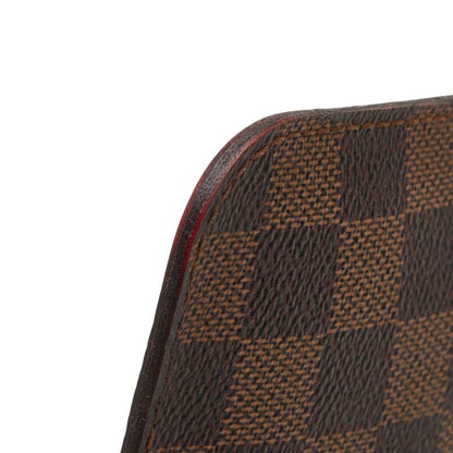 Louis Vuitton Damier Neverfull MM Pouch Brown Leather