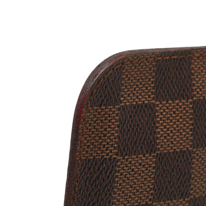 Louis Vuitton Damier Neverfull MM Pouch Brown Leather