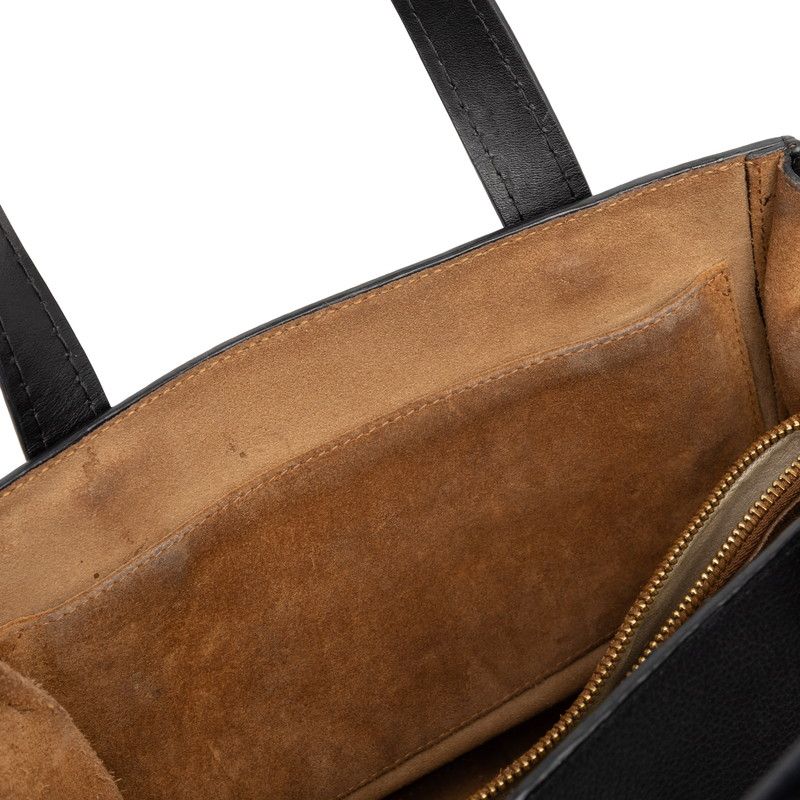 Loewe Anagram Gate Small Top Handle Shoulder Bag 2-Way Black Leather