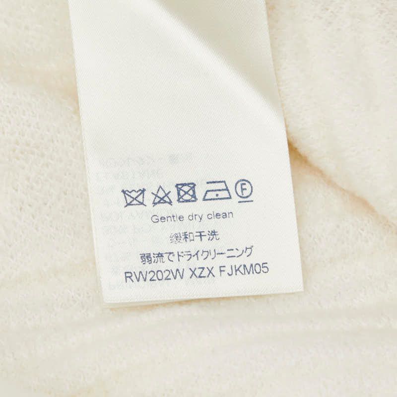 Louis Vuitton Logo Short Sleeve Knit Top L Ivory Wool