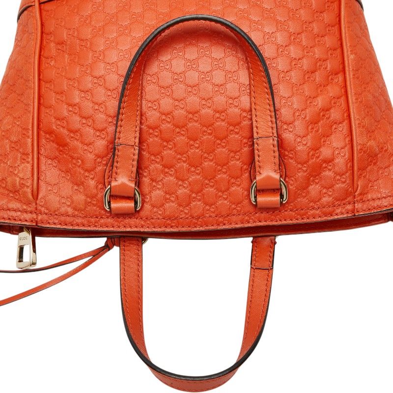 Gucci Micro Guccissima 2-Way Shoulder Bag Orange Leather