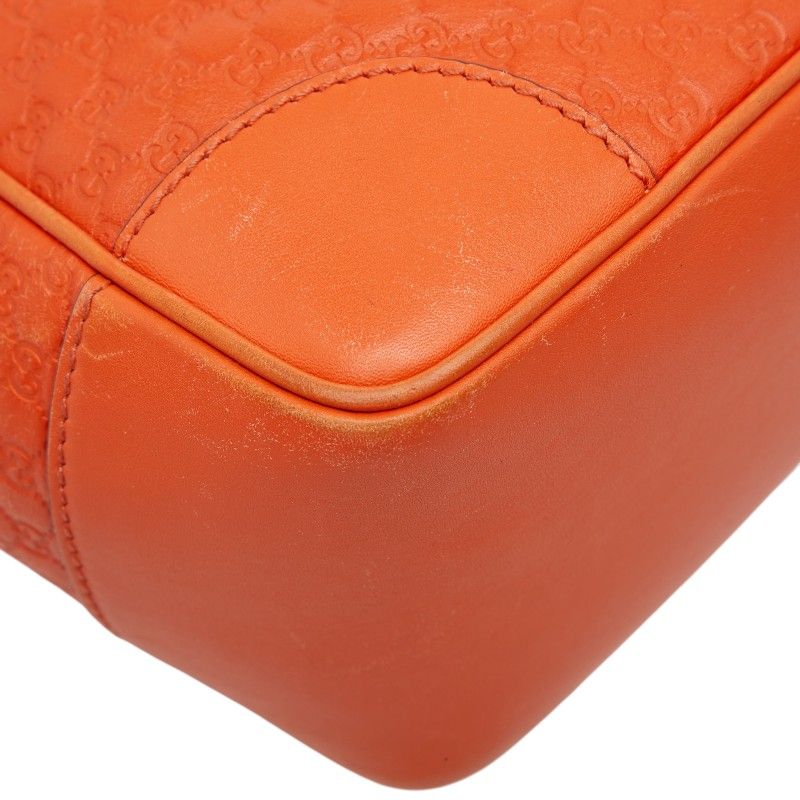 Gucci Micro Guccissima 2-Way Shoulder Bag Orange Leather