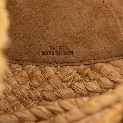 Loewe Anagram Gate Beige Orange Raffia Leather