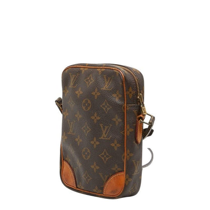 Louis Vuitton Monogram Danube Crossbody Shoulder Bag Brown Leather