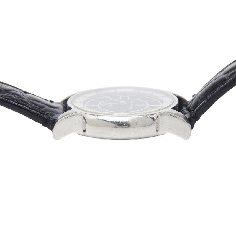 Bvlgari Solo Tempo External Watch Silver Black Stainless Steel