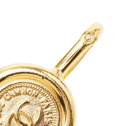 Chanel Vintage Chain Belt Gold Black Plated Leather