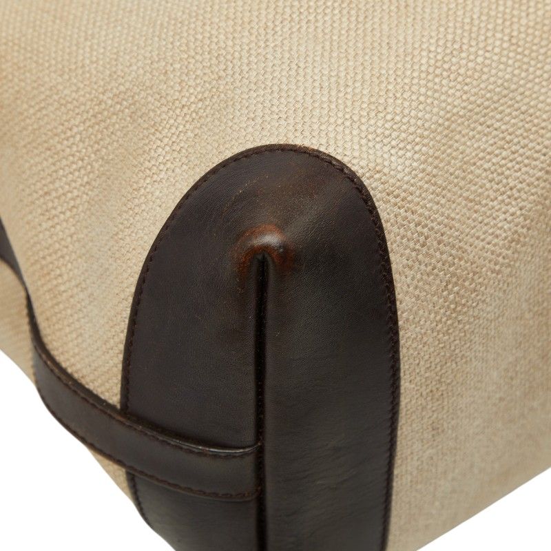 Gucci Craft Tote Beige Brown Canvas Leather